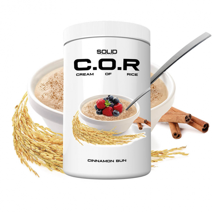 SOLID Nutrition Cream Of Rice, 1 kg (Cinnamon Bun) i gruppen Kosttillskott & Livsmedel / Livsmedel / Cream of Rice hos Tillskottsbolaget (SOLIDCREAM5748-6)