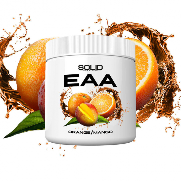 SOLID Nutrition EAA, 350 g (Orange/Mango) i gruppen Kosttillskott & Livsmedel / Aminosyror / EAA hos Tillskottsbolaget (SOLIDEAA-12)