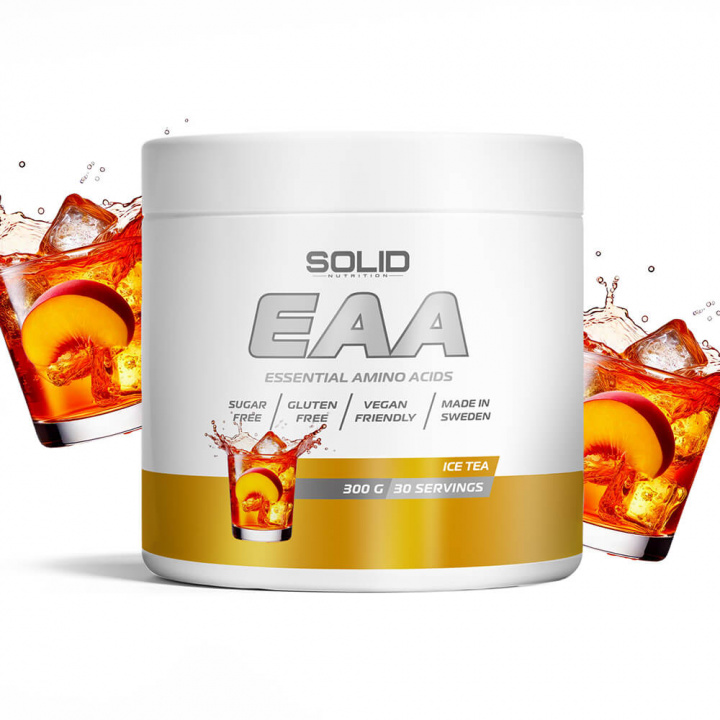 SOLID Nutrition EAA, 300 g (Ice Tea) i gruppen Kosttillskott & Livsmedel / Aminosyror / EAA hos Tillskottsbolaget (SOLIDEAA-1)