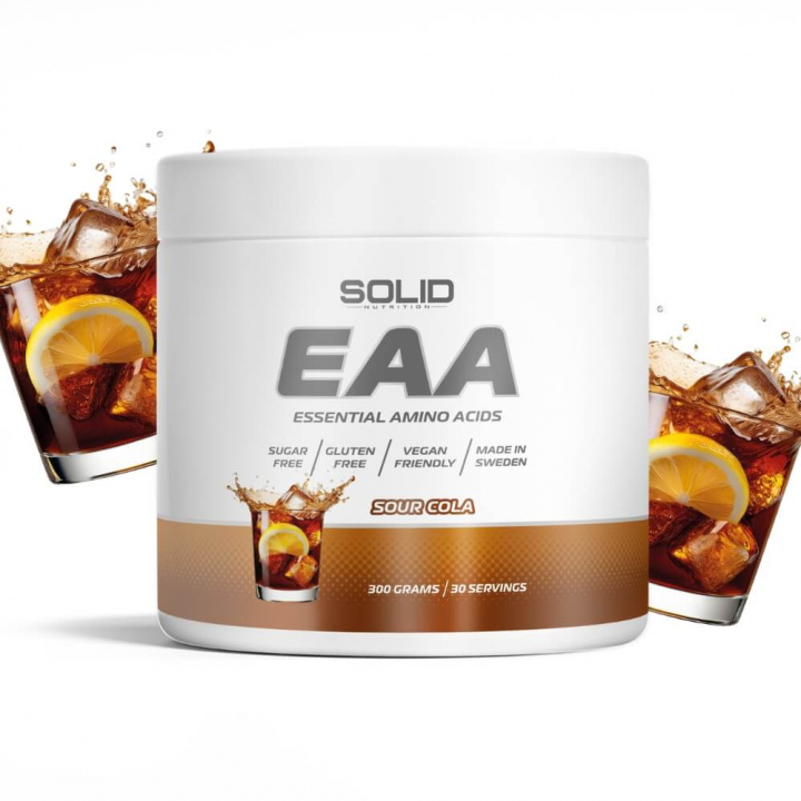 SOLID Nutrition EAA, 300 g (Sour Cola) i gruppen Kosttillskott & Livsmedel / Aminosyror / EAA hos Tillskottsbolaget (SOLIDEAA-3)
