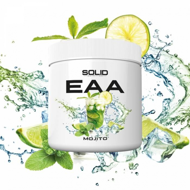 SOLID Nutrition EAA, 350 g (Mojito) i gruppen Kosttillskott & Livsmedel / Aminosyror / EAA hos Tillskottsbolaget (SOLIDEAA-5)