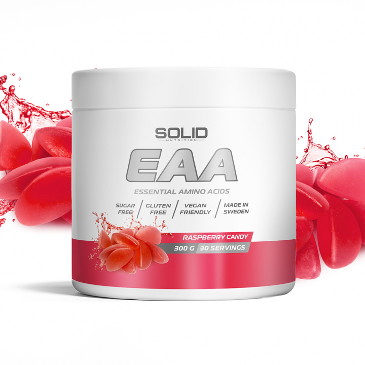 SOLID Nutrition EAA, 300 g (Raspberry Candy) i gruppen REA! / Utförsäljning hos Tillskottsbolaget (SOLIDEAAHALLON)