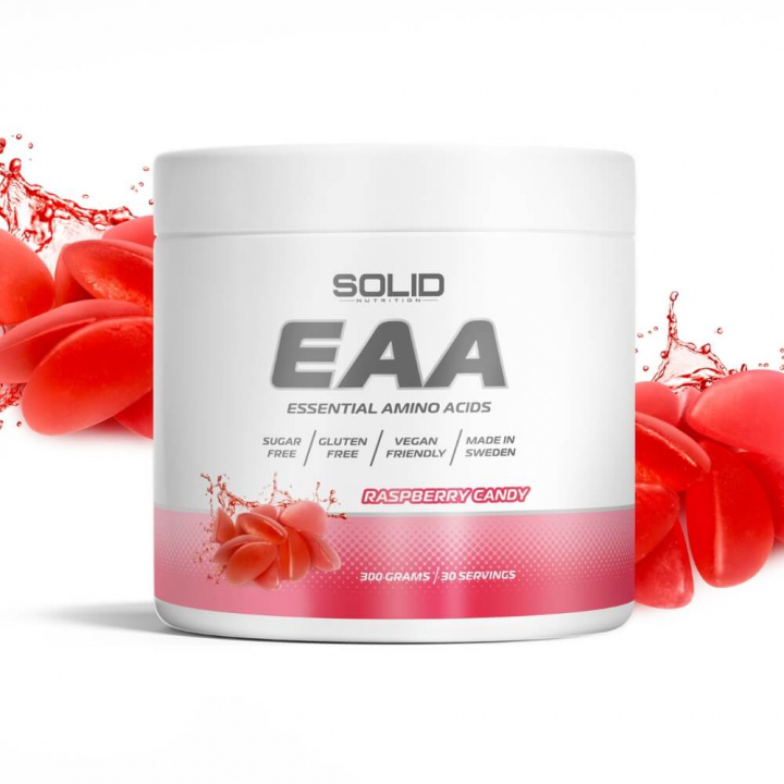 SOLID Nutrition EAA, 300 g (Raspberry Candy) i gruppen REA! / Utförsäljning hos Tillskottsbolaget (SOLIDEAAHALLON)