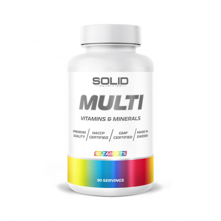 SOLID Nutrition MULTI, 90 tabs i gruppen Kosttillskott & Livsmedel / Vitaminer / Multivitamin hos Tillskottsbolaget (SOLIDMULTI)