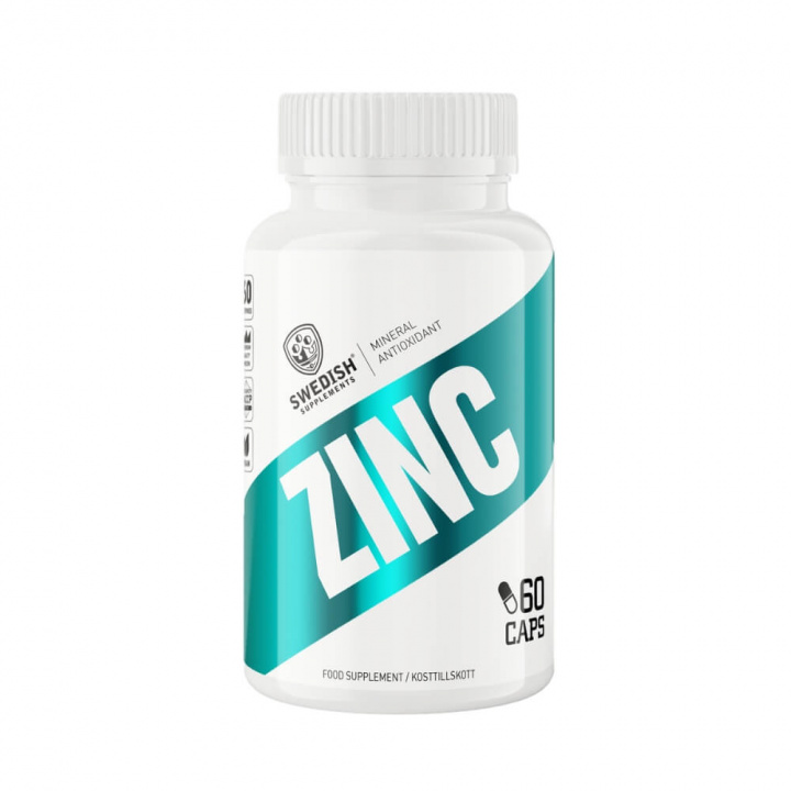 Swedish Supplements Zinc, 60 caps i gruppen Kosttillskott & Livsmedel / Mineraler / Zink hos Tillskottsbolaget (SS31648)