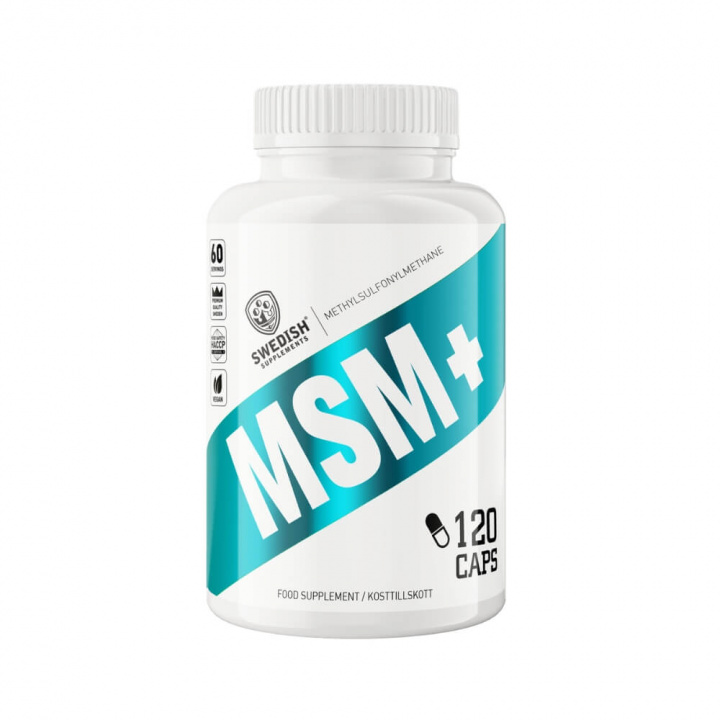 Swedish Supplements MSM+, 120 caps i gruppen Kosttillskott & Livsmedel / Ledhälsa / MSM hos Tillskottsbolaget (SS34819)