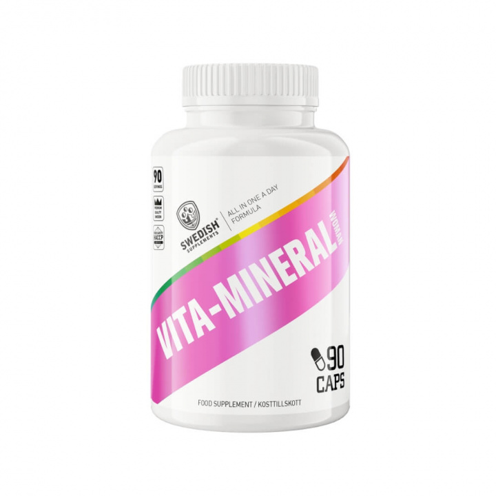 Swedish Supplements Vita-Mineral Woman, 90 caps i gruppen Kosttillskott & Livsmedel / Vitaminer / Multivitamin hos Tillskottsbolaget (SS65948)
