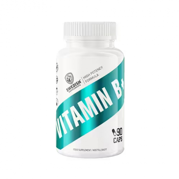 Swedish Supplements Vitamin B+, 90 caps i gruppen Kosttillskott & Livsmedel / Vitaminer / B-vitamin hos Tillskottsbolaget (SS758455)