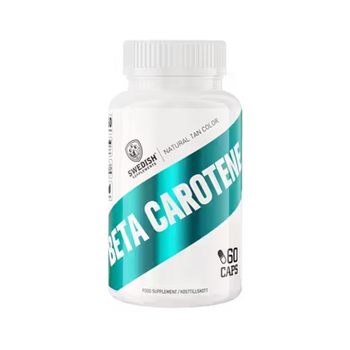 Swedish Supplements Beta Caroten, 60 caps i gruppen Kosttillskott & Livsmedel / Hälsokost / Antioxidanter hos Tillskottsbolaget (SS8542)