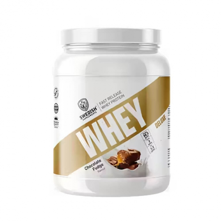 Swedish Supplements Whey Deluxe, 900 g i gruppen Kosttillskott & Livsmedel / Proteinpulver / Vassleprotein / Whey protein hos Tillskottsbolaget (SS869454)