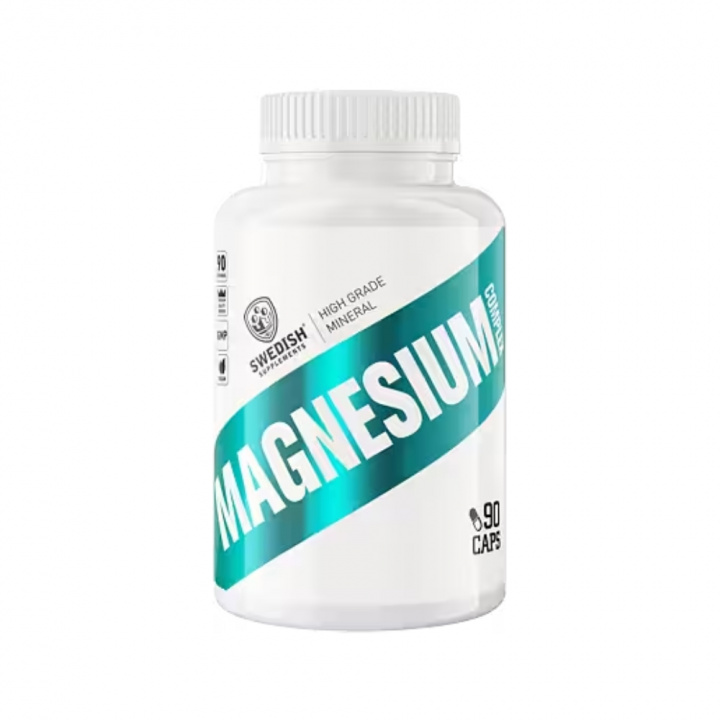 Swedish Supplements Magnesium Complex, 90 caps i gruppen Kosttillskott & Livsmedel / Mineraler / Magnesium hos Tillskottsbolaget (SS876984)