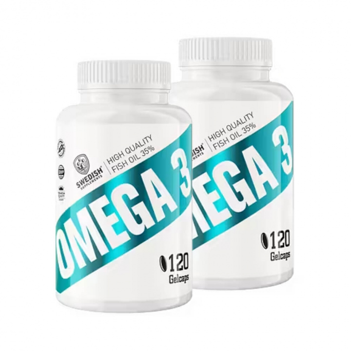 2 x Swedish Supplements Omega-3, 120 caps i gruppen Kosttillskott & Livsmedel / Omega-3 & Fettsyror / Omega-3 hos Tillskottsbolaget (SS9504)