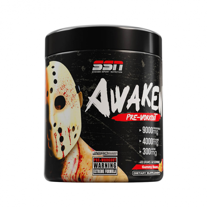 SSN Awaken PWO, 400 g (Gummy Bears) i gruppen Kosttillskott & Livsmedel / Prestationshöjare / Pre-Workout / PWO hos Tillskottsbolaget (SSN001-3)