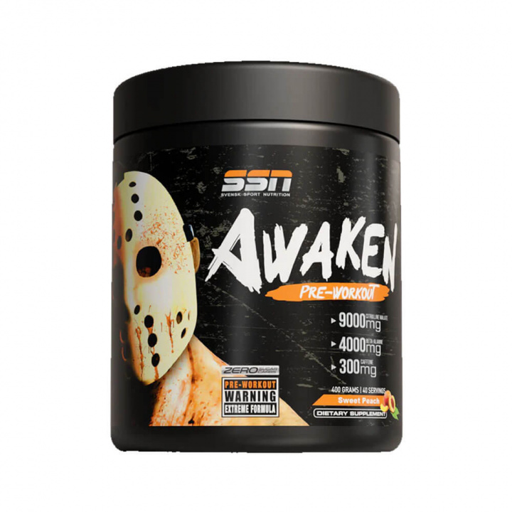 SSN Awaken PWO, 400 g (Sweet Peach) i gruppen Kosttillskott & Livsmedel / Prestationshöjare / Pre-Workout / PWO hos Tillskottsbolaget (SSN001-6)
