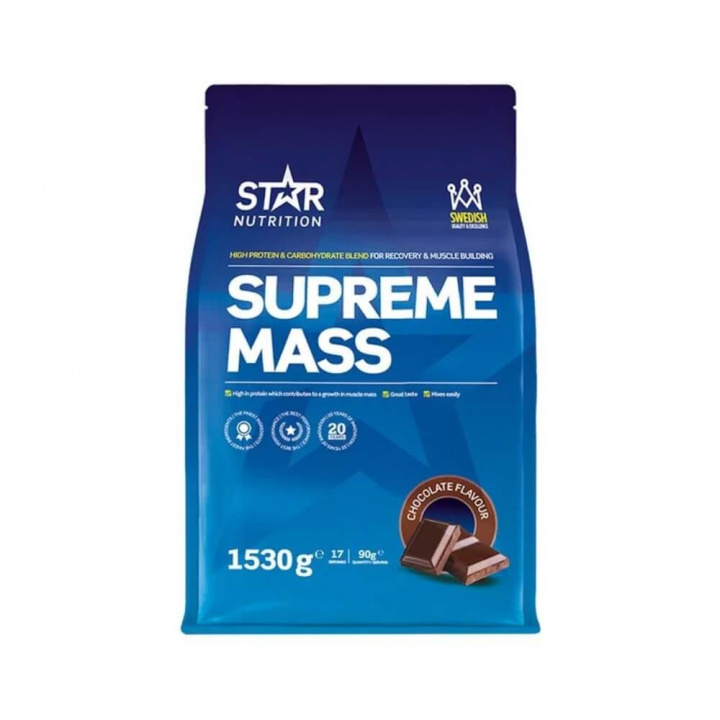Star Nutrition Supreme Mass, 1530 g (Chocolate) i gruppen Shoppa efter Tema / Svenskt kosttillskott hos Tillskottsbolaget (STAR005-1)