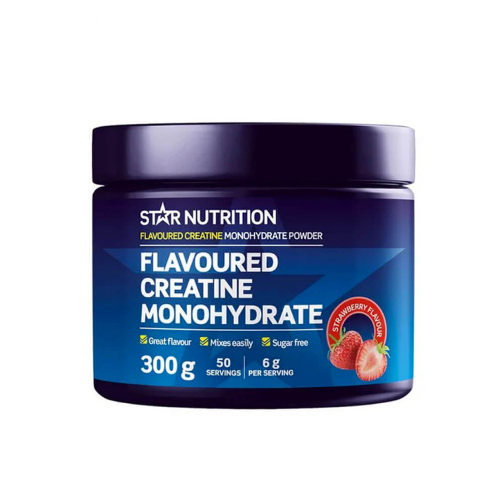 Star Nutrition Flavoured Creatine Monohydrate, 300 g (Strawberry) i gruppen Kosttillskott & Livsmedel / Kreatin / Kreatinmonohydrat hos Tillskottsbolaget (STAR67763-1)