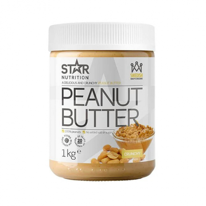 Star Nutrition Peanut Butter, 1 kg (Crunchy) i gruppen Kosttillskott & Livsmedel / Livsmedel / Nötsmör hos Tillskottsbolaget (STAR76866-2)