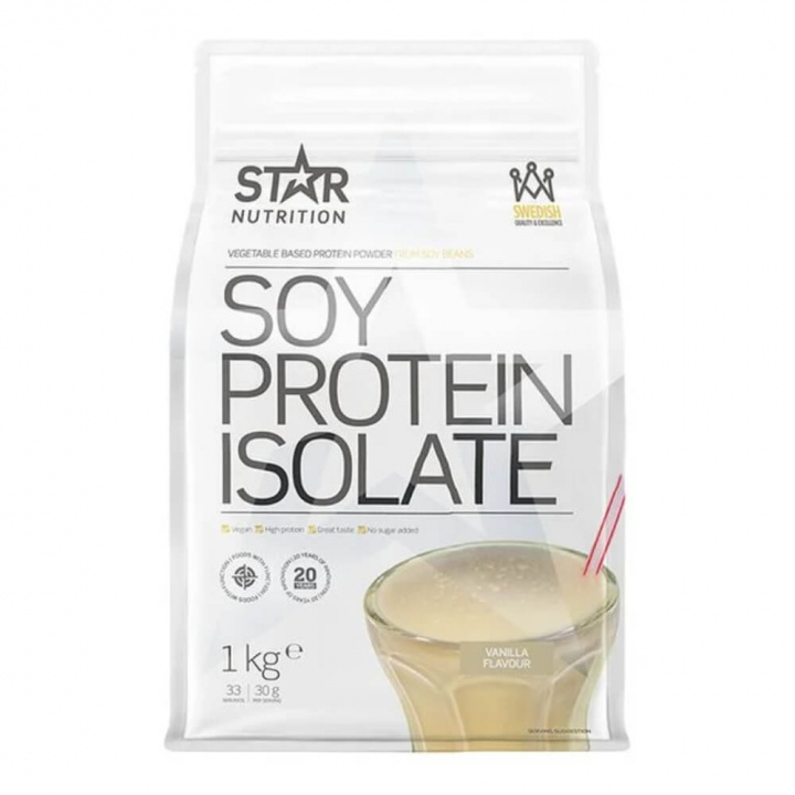 Star Nutrition Soy Protein Isolate, 1 kg (Vanilla) i gruppen Kosttillskott & Livsmedel / Proteinpulver / Isolatprotein hos Tillskottsbolaget (STAR9532-1)