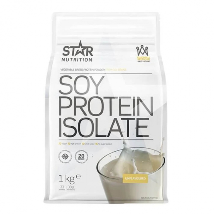 Star Nutrition Soy Protein Isolate, 1 kg (Natural) i gruppen Kosttillskott & Livsmedel / Proteinpulver / Isolatprotein hos Tillskottsbolaget (STAR9532-3)
