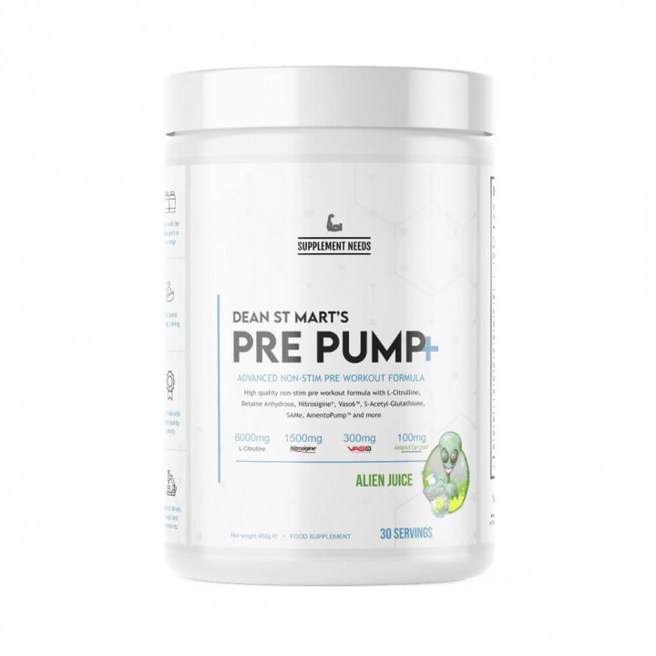 Supplement Needs Pre Pump+, 30 serv. (Alien Juice) i gruppen Kosttillskott & Livsmedel / Prestationshöjare / Stimfri PWO hos Tillskottsbolaget (SUPPNEEDS7653-1)