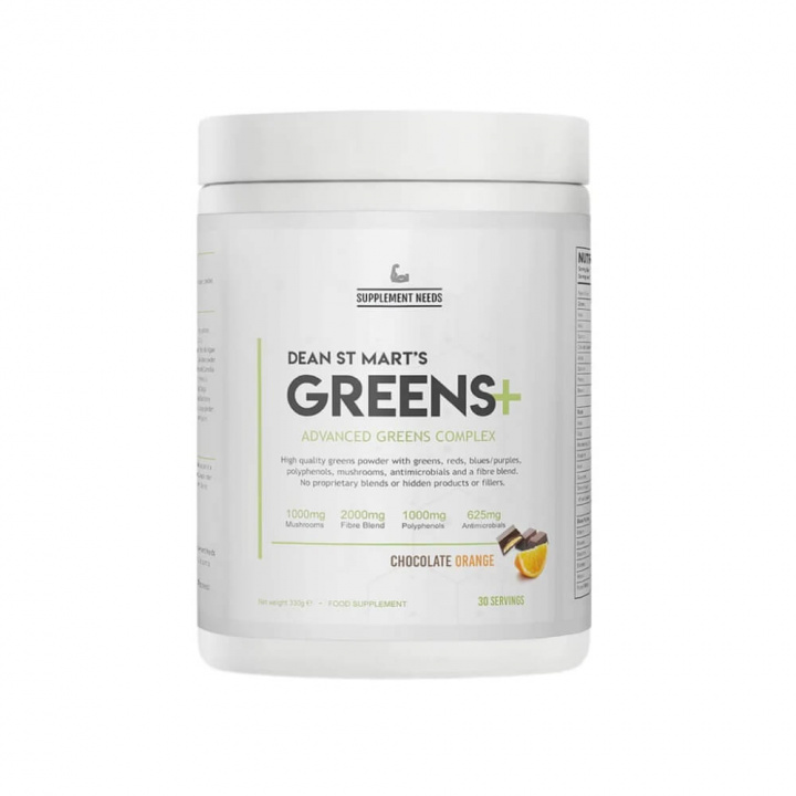 Supplement Needs Greens+, 30 serv. (Chocolate Orange) i gruppen Kosttillskott & Livsmedel / Hälsokost / Superfoods hos Tillskottsbolaget (SUPPNEEDS8653-2)