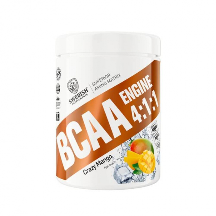 Swedish Supplements BCAA Engine 4:1:1 (Crazy Mango) i gruppen Kosttillskott & Livsmedel / Aminosyror / BCAA hos Tillskottsbolaget (SWEDISH6352MANGO)