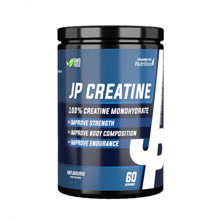 Trained By JP Creatine Monohydrate, 60 serv. (Unflavoured) i gruppen Kosttillskott & Livsmedel / Kreatin / Kreatinmonohydrat hos Tillskottsbolaget (TBJP86555)
